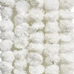 rk traders co Artificial Flower White Marigold Artificial Flower image 3