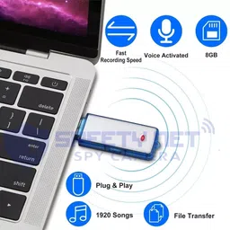 Safetynet USB Voice Audio Recorder Pendrive Flash Drive 10 Hours Digital Recorder ,Black:Blue Security Camera image 5