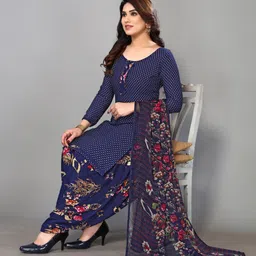 yashika Unstitched Crepe Salwar Suit Material Floral Print image 4