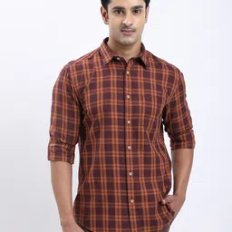 indian terrain Men Slim Fit Checkered Casual Shirt-picture-14