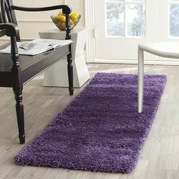 shag weaving Purple Polyester Area Rug-picture-22