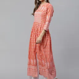 KALINI Ethnic Motifs Cotton A Line Kurta image 3