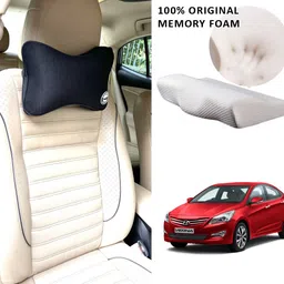 oshotto Black Memory Foam Car Pillow Cushion for Hyundai image 1
