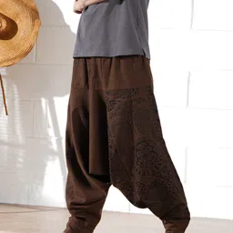 the veshti company Printed Cotton Men Harem Pants-picture-29