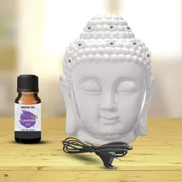 PEEPRESION Ceramic Electric Buddha Aroma Diffuser Night Lamp Light with 1 Aroma Oil Fragrance Your Home, Office, Spa, Hotel, Club Diffuser-picture-46