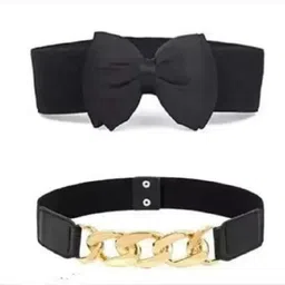 hapani fashion Women Formal Black, Gold Fabric Belt-picture-36