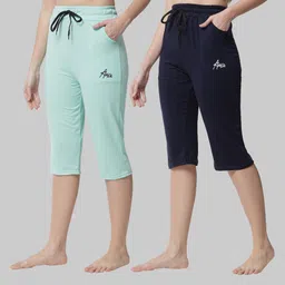 anixa Women Blue Capri image 1