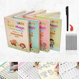 vadhavan Sank Magic Practice Copybook, (4 BOOK + 10 REFILL) magic book for kids image 1