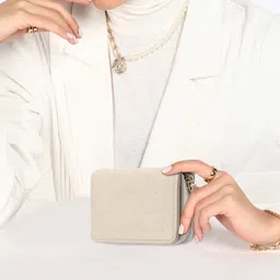 elios Women Casual Beige Artificial Leather Wallet - Mini image 2