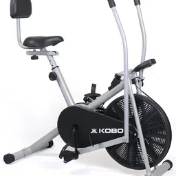 kobo 2 in 1 Dual Action Exercise Air Bike with Back Rest Cycle for Home Weight Loss Dual-Action Stationary Exercise Bike image 1