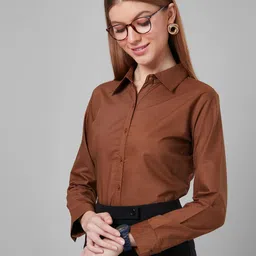 style quotient Women Regular Fit Solid Spread Collar Casual Shirt-picture-11