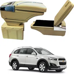 oshotto PU Leather AR-02 Car Armrest Console Box For Captiva Beige Car Armrest-picture-16