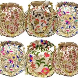 pink treasure Girls Multicolor Potli-picture-12