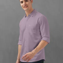 bullmer Men Regular Fit Solid Spread Collar Casual Shirt image 3