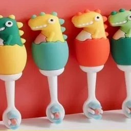 cpm Dino Toothbrush, Extra Soft Bristles, 2-7 Yrs old kids, Multicolor-Random-2pcs Extra Soft Toothbrush-picture-39
