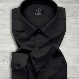 jessnx Men Regular Fit Solid Spread Collar Casual Shirt image 5