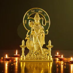 wodec MURUGAR GOLDEN SARAVANABAVA METAL VEL IDOL FOR CAR DASHBOARD-RELIGIOUS IDOL Decorative Showpiece - 10 cm-picture-19