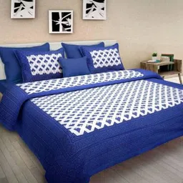 shree balaji 210 TC Cotton Double Printed Flat Bedsheet image 2