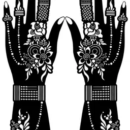 Mehndi Stencil Set for Women & Girls | Reusable Bridal & Festival Mehndi M_F023 Hand Mehndi Stencil Stencil-image-73