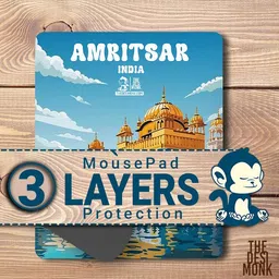 The Desi Monk AmritsarI ndia Anti Skid Mouse Pad for Laptops and Computers Non Slip Base Mousepad image 4