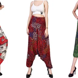 fusfus Printed Rayon, Cotton Women Harem Pants-picture-18