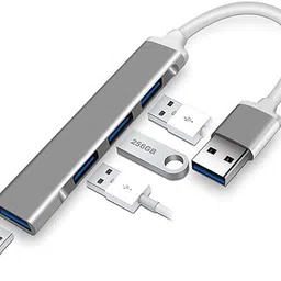 SCALEBEE 4-Port High Speed USB Hub 3.0 with Aluminium Shell USB Hub 3.0 Compatible for PC, MacBook, Mac Pro, Mac Mini, iMac, Laptop USB Hub-image-4