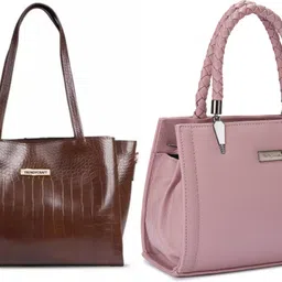 trendycraft Women Brown, Pink Shoulder Bag image 1