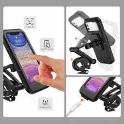 natrisuper Waterproof Bike Mobile Holder for Handlebar Bike Mobile Holder image 5