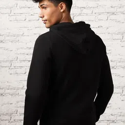 roadster Men Full Sleeve Solid Hooded Sweatshirt image 4