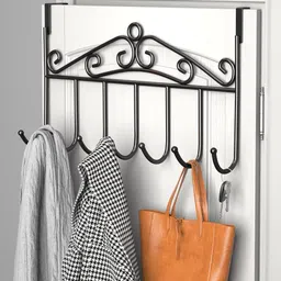 urbanware Over DoorHanger 5 Hooks Steel Scarf Organizer,Handbag,Accessories Organizer Door Hanger image 4