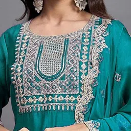 shreeja fashion Embroidered Anarkali Kurta, Bottom & Dupatta Set image 4