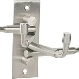 forsquare hardware products Flexible 4 Pin Bathroom Cloth Hooks Hanger Wall Hook Robe (Pack of 3) 4 inch 4 Bar Towel Rod image 3