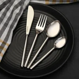Radiant Reflections Silver Stainless Steel (Set of 24) Cutlery Set-image-48