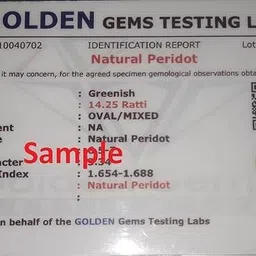 sidharth gems 7.25 Ratti 6.25 Carat AA++ Quality Certified Natural Green Peridot Gemstone Brass Peridot Gold Plated Ring image 5