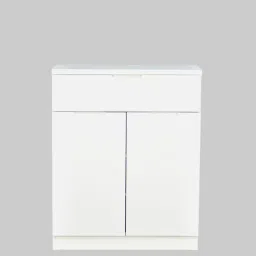 royaloak Nova 2 Door Shoe Cabinet in White Colour image 4