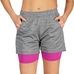 never lose Solid Women Grey Cycling Shorts image 5