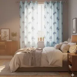 twolover 213 cm (7 ft) Long Door Cotton Blackout Curtain Single Curtain-picture-26
