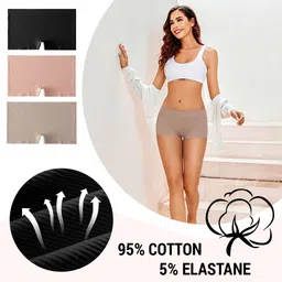 serplex Pack of 3 Solid Women Multicolor Baggy Shorts image 4