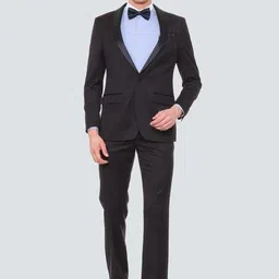 louis philippe Men 2 Piece Solid Suit-picture-17