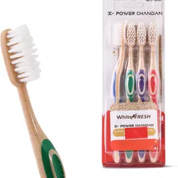 whitenfresh Power Chandan Toothbrush, Ultra Soft Bristles,X-Power, Multicolour (4) Soft Toothbrush-picture-36