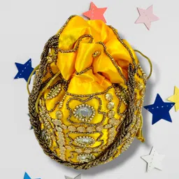 sahiba Women Yellow Potli image 4