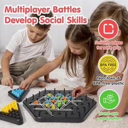 arizon Triangle Triggle Chain Chess – Rubber Band Puzzle Board Game for Kids & Adults Strategy & War Board Game image 4