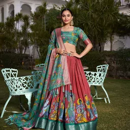 hem selles Printed Semi Stitched Lehenga Choli image 4