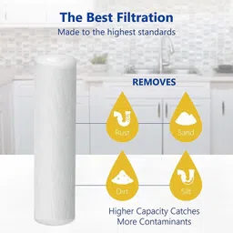 mg mart Pre Filter PP Spun Filter 10 Inch Size Compatible for All Pre Filter housing Solid Filter Cartridge image 2