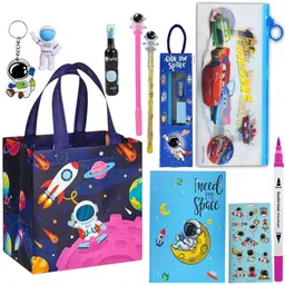 kelosk Astronaut Stationery Gift Set for Kids Space-Theme Combo with Space Bag, Diary, Pencil & Fun Accessories Gifts for kids Birthday Return Gift Party Gift for Kids Art Canvas Pencil Box-picture-10