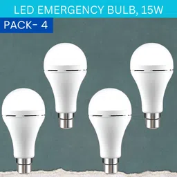 guggu 15W Rechargeable Inverter LED Bulb with Upto 4H.Power Cut Lighting Pack of_4D428 4 hrs Bulb Emergency Light-picture-17