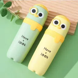 rvctrendz Cute Mint Green Yellow Color Kids Pencil Holder | Multipurpose Desk Organizer 1 Art Plastic Pencil Box-picture-14