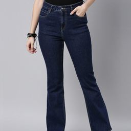 roadster Women Boot-Leg Mid Rise Dark Blue Jeans-picture-15