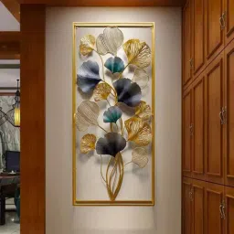 Multicolour Floral Frame Metal Wall Art-image-2