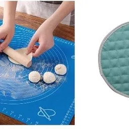 Combo Of Silicone Roti/Chapati Baking Mat With Roti Cover Food-grade Silicone Baking Mat-image-1